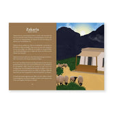Open boek met illustratie van profeet Adam uit De Profeten van Allah